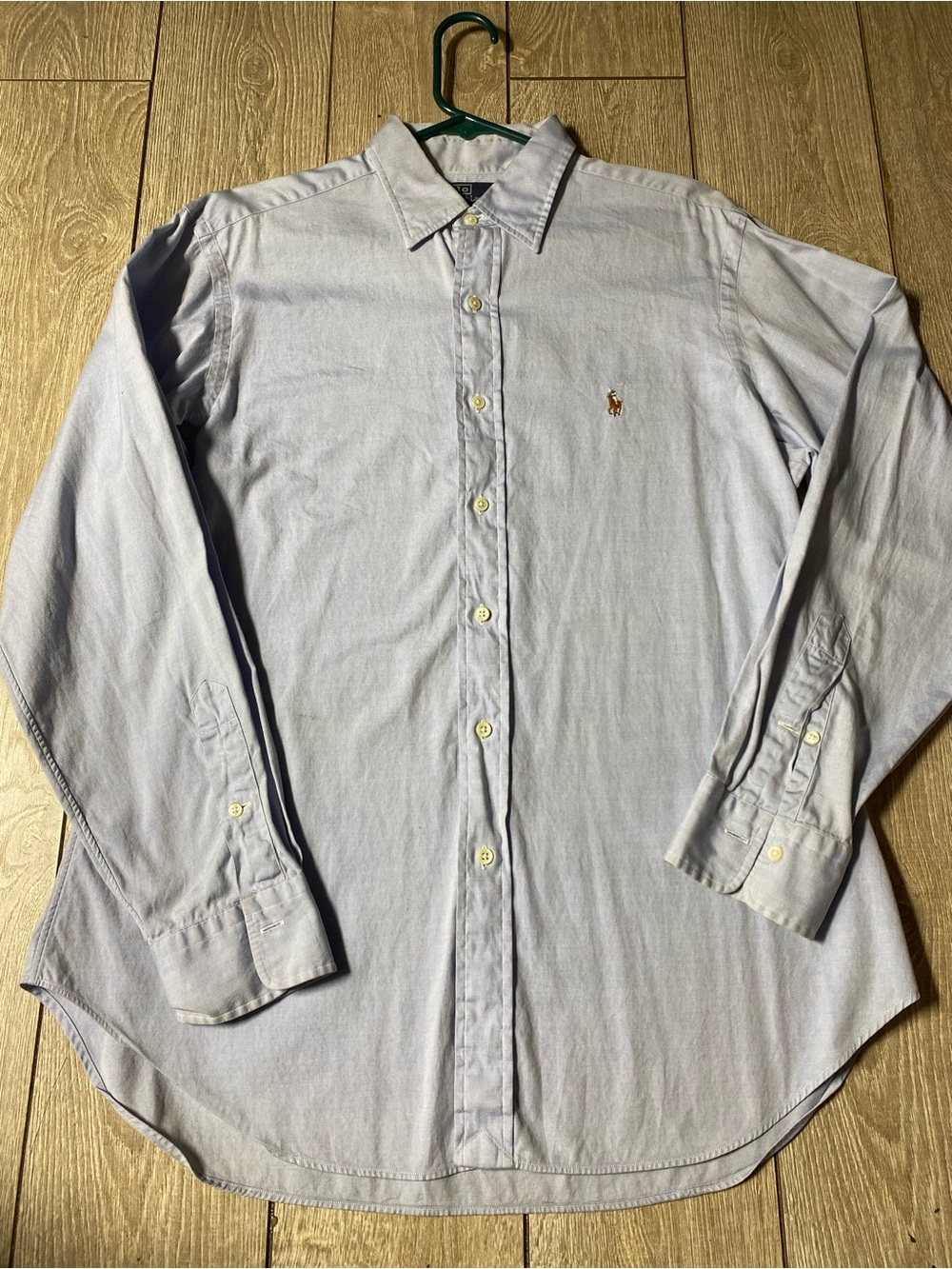 Polo Ralph Lauren Men's Long Sleeve Button Down Shirt Light Blue Classic Fit Pon